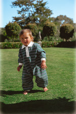 CINNAMON BABY CAMPUS LOUNGESUIT - EMERALD STRIPE