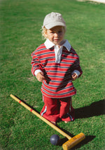 CINNAMON BABY CAMPUS RUGBY - BURGUNDY STRIPE
