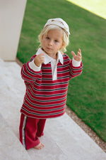 CINNAMON BABY CAMPUS TRACKPANT - BURGUNDY