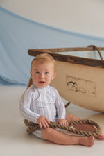 CINNAMON BABY BLUE SUMMER RASHIE ROMPER