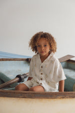 CINNAMON BABY SAILBOAT LINEN SHIRT
