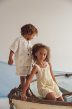 CINNAMON BABY SAILBOAT LINEN SHORTS
