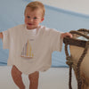 CINNAMON BABY SAILBOAT T-SHIRT ROMPER
