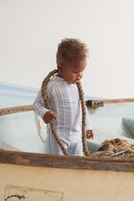 CINNAMON BABY BLUE SUMMER RASHIE ROMPER