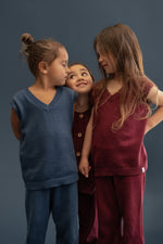 CINNAMON BABY POMEGRANATE KNITTED VEST