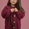 CINNAMON BABY POMEGRANATE KNITTED CARDIGAN