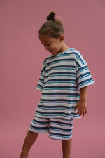 CINNAMON BABY CORFU STRIPE KNITTED SHORTS