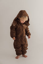 CINNAMON BABY SNOWSUIT - CHOCOLATE