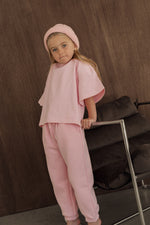 CINNAMON BABY PUFF OVERSIZED TEE - PINK