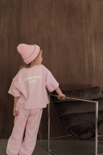 CINNAMON BABY PUFF OVERSIZED TEE - PINK