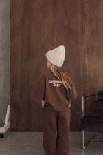 CINNAMON BABY PUFF OVERSIZED TEE - CHOCOLATE