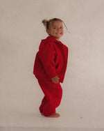 CINNAMON BABY PRIMARY ZIP HOODIE - RED