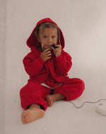 CINNAMON BABY PRIMARY ZIP HOODIE - RED