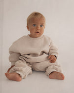 CINNAMON BABY PRIMARY LOUNGE SUIT - STONE