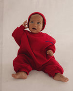 CINNAMON BABY PRIMARY LOUNGE SUIT - RED