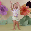 SNUGGLE HUNNY ISLA SHORT SLEEVE ORGANIC BODYSUIT WITH FRILL