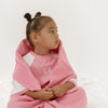 Cinnamon baby raglan tee with pink fairy floss sleeves – soft cotton toddler shirt for stylish everyday wear.