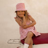 CINNAMON BABY CRIMSON GINGHAM DRESS