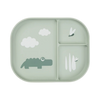 DONE BY DEER FOODIE COMPARTMENT PLATE CROCO GREEN