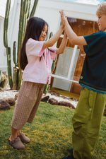 CUBBY LONG SHORT - LIME CHECK
