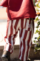 BABY O THE LABEL ZIGGY STRIPE LINEN PANTS