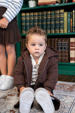 BAD BEBE PLAY ON BOMBER JACKET - CHOCOLATE