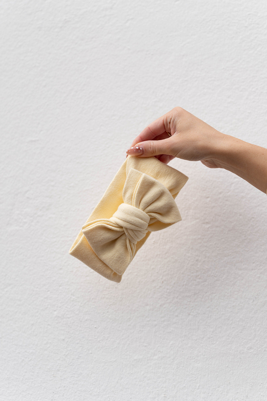 BABY O THE LABEL OVERSIZED KNIT BOW - LEMON