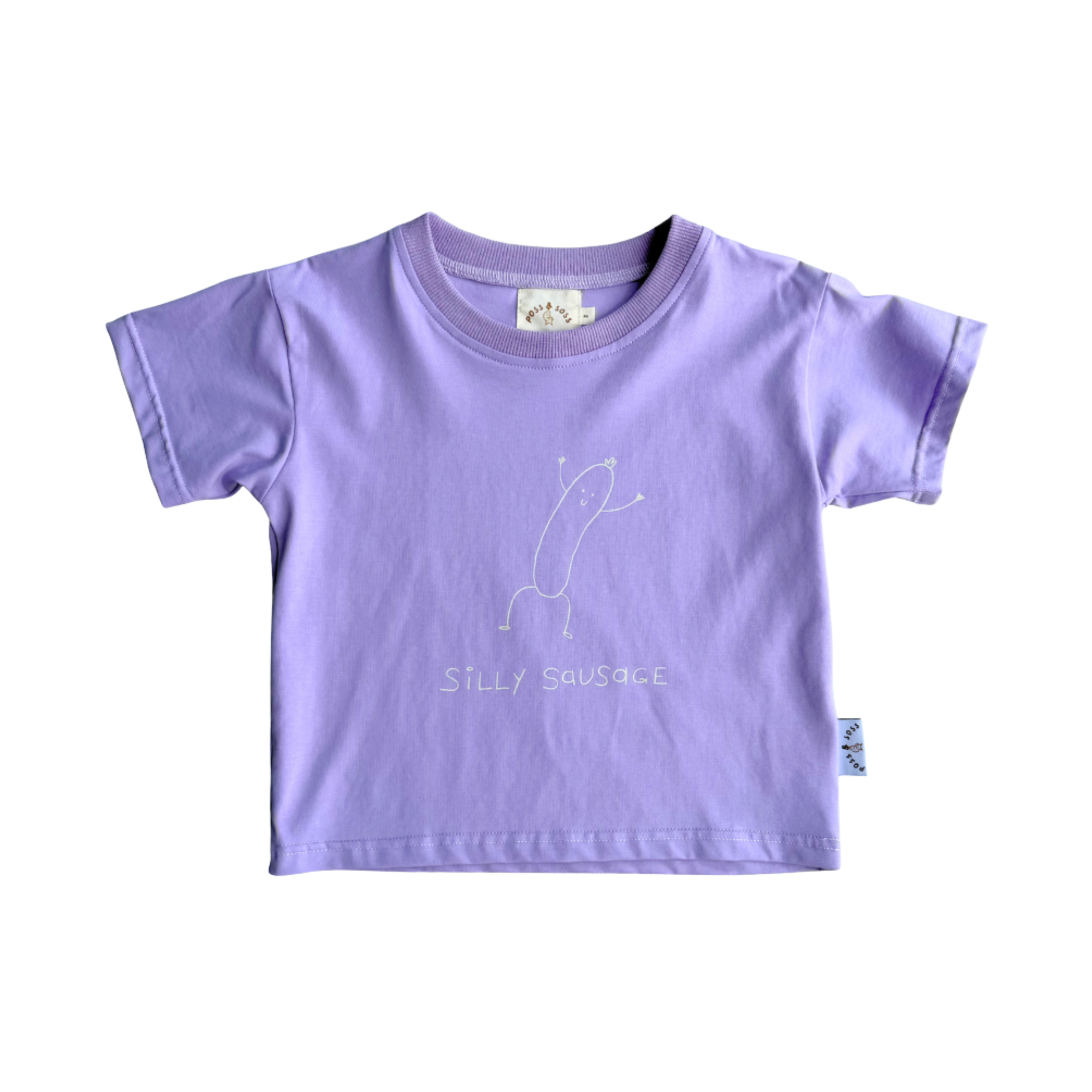 POSS & SOSS SILLY SAUSAGE TEE - SKY LAVENDER