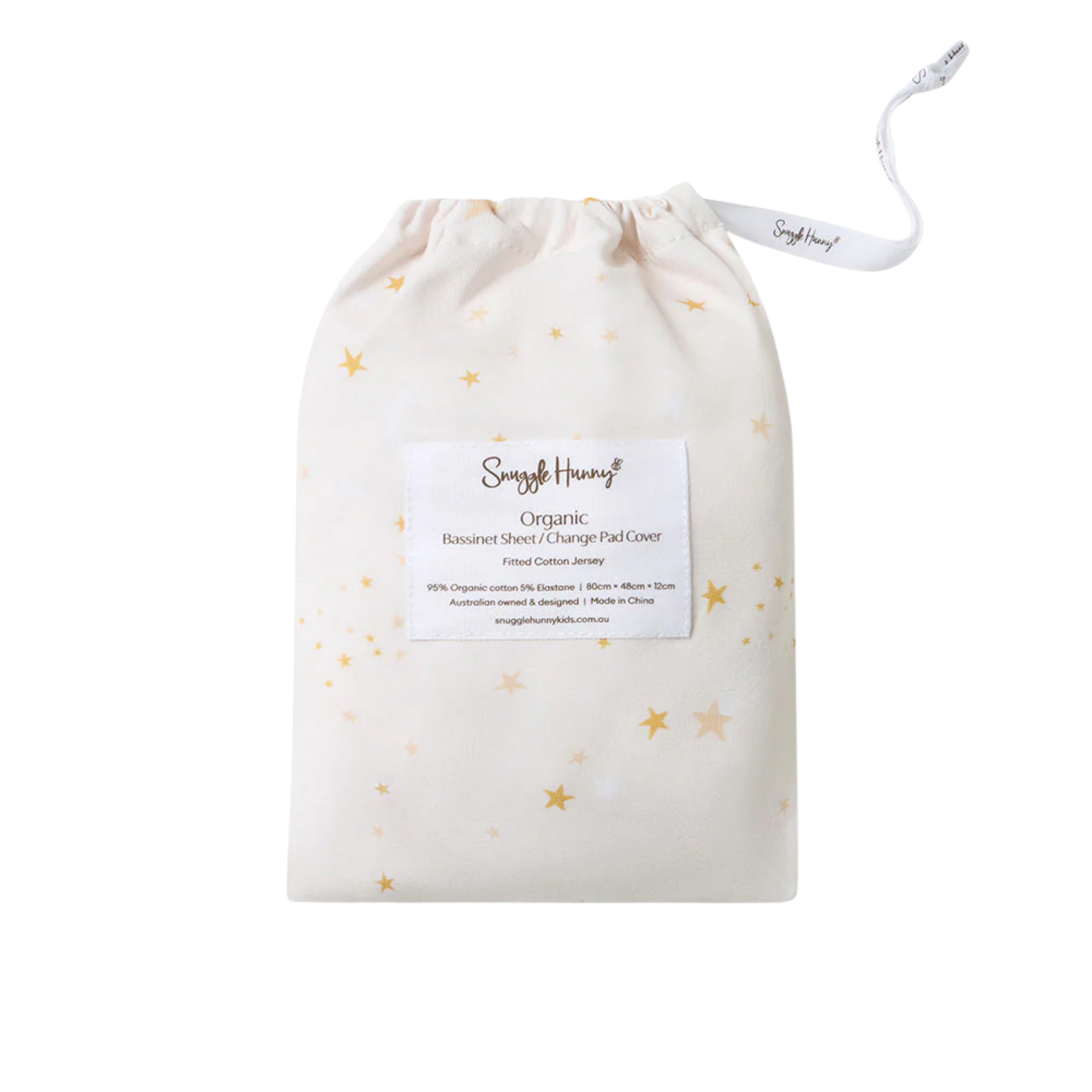 SNUGGLE HUNNY STARDUST BASSINET SHEET/CHANGE PAD COVER