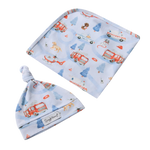 SNUGGLE HUNNY TO THE RESCUE JERSEY WRAP & BEANIE SET