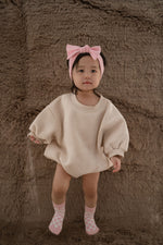 CINNAMON BABY PINK STRETCH BOW
