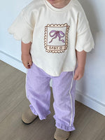 BABY O THE LABEL SIERRA PANT - LILAC GINGHAM