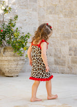 POSS & SOSS FLORENCE TIE DRESS - LEOPARD