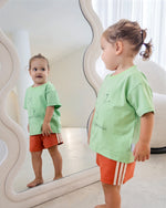 POSS & SOSS STRIPE SHORTS - SUNSET