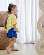 POSS & SOSS STRIPE SHORTS - AZURE