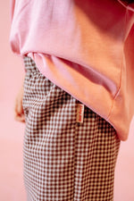 DEAR DARCY GINGHAM PANTS - BEIGE