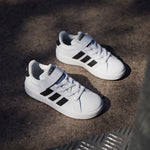 ADIDAS KIDS GRAND COURT 3.0 WHITE / BLACK STRIPE