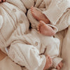 ZIGGY LOU CLASSIC KNIT ROMPER - BISCOTTI FLECK