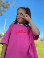 SUNDAY SIBLINGS SUNDAY TEE - PINK