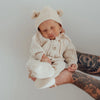 ZIGGY LOU CLASSIC KNIT ROMPER - BISCOTTI FLECK