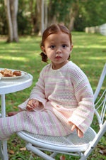 MYLA  JANE CROCHET PULLOVER - MARSHMELLOW