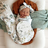 SNUGGLE HUNNY EDEN ORGANIC JERSEY WRAP & TOPKNOT SET