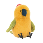 Jellycat Budgeby Parrot plush toy – vibrant soft stuffed parrot with colorful feathers, quirky beak, and cuddly texture for kids and collectors