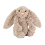 Jellycat Bashful Beige Bunny plush toy – soft beige stuffed bunny with long floppy ears, velvety fur, and cuddly design for babies, toddlers, and Jellycat collectors