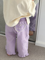 BABY O THE LABEL SIERRA PANT - LILAC GINGHAM