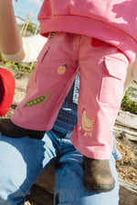 BY GEE CROPPED WIDE LEG CARGO PANT - PEONY