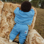BY GEE COTTON WIDE LEG SWEATPANT - BLUEBIRD