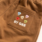 BY GEE COTTON WIDE LEG SWEATPANT - CHOCOLATE