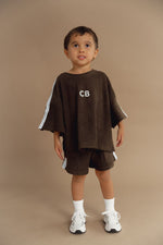 CINNAMON BABY TERRY TRACK SET - UMBER