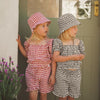 CINNAMON BABY CRIMSON GINGHAM FRILL SHORTS